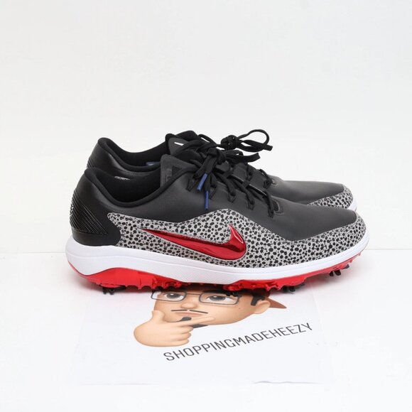 [US 8] NIKE REACT VAPOR 2 NRG Safari Bred Pack Golf Shoes Cleats Black Red - Picture 2 of 6
